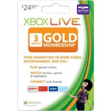 Abonament Xbox Live Gold 3 miesięce (X360)